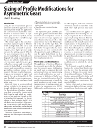 Sizing of Profile Modifications for Asymmetric Gears
