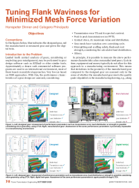 Tuning Flank Waviness for Minimized Mesh Force Variation
