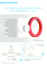 Effizienter Auslegungsprozess für Stirnräder - Teil 2