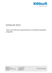 Hard- and Software requirements for KISSsoft calculation programs 2023