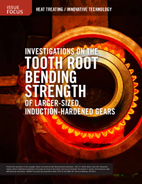 Investigations on the tooth root bending strangth of larger-sized, induction-hanrdened gears
