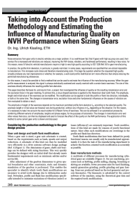 Taking into Account the Production Methodology and Estimating the Influence of Manufacturing Quality on NVH Performance when Sizing Gears