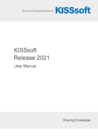 KISSsoft Release 2021 User Manual