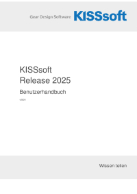 Benutzerhandbuch KISSsoft Release 2025