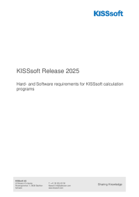 Hard- and Software requirements