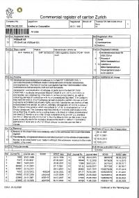 Extrait de registre du commerce