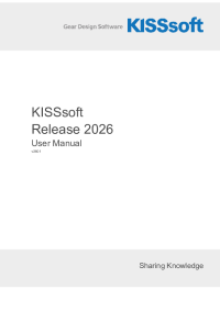 User Manual KISSsoft Release 2026