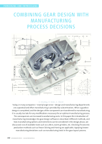 Combining Gear Design with Manufacturing Process Decisions