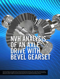 NVH Analysis Of An Axle Drive With Bevel Gearset