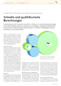 Schnelle und qualitätsstarke Berechnungen