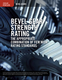 Bevel Gear Strength Rating - The Appropriate Combination of FEM with Rating Standards