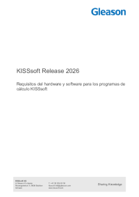 Requisitos del hardware y software para los programas de c&aacute;lculo KISSsoft Release 2026