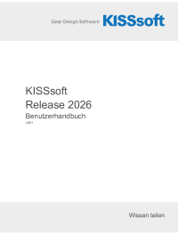 Benutzerhandbuch KISSsoft Release 2026