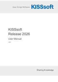 User Manual KISSsoft Release 2026
